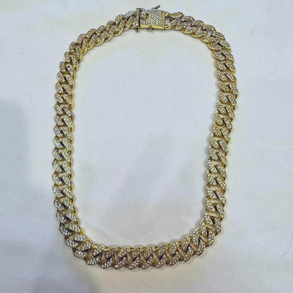 Men's Faux Gold and Diamond Chain